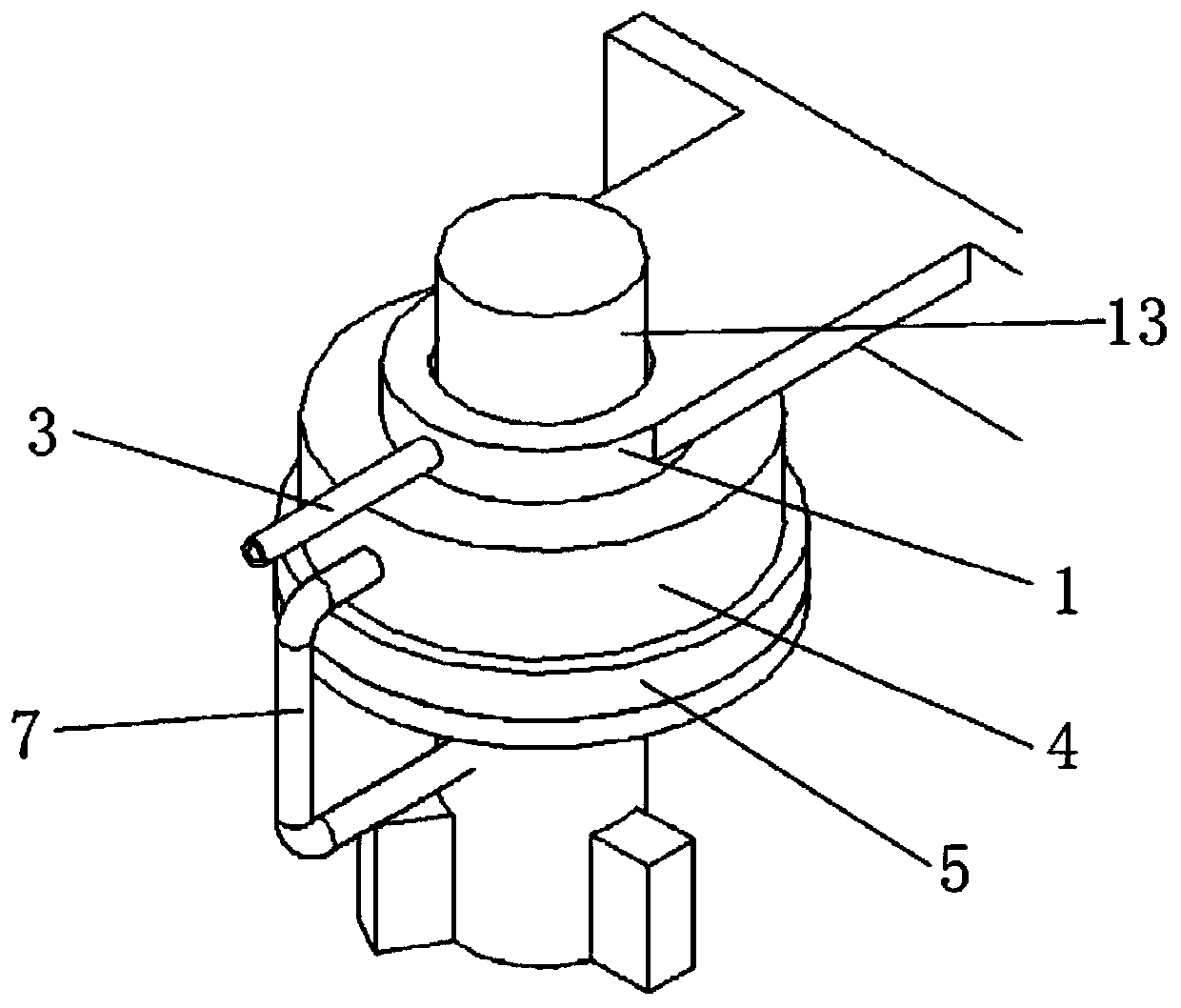 Sealed follow-up type powder conveying device