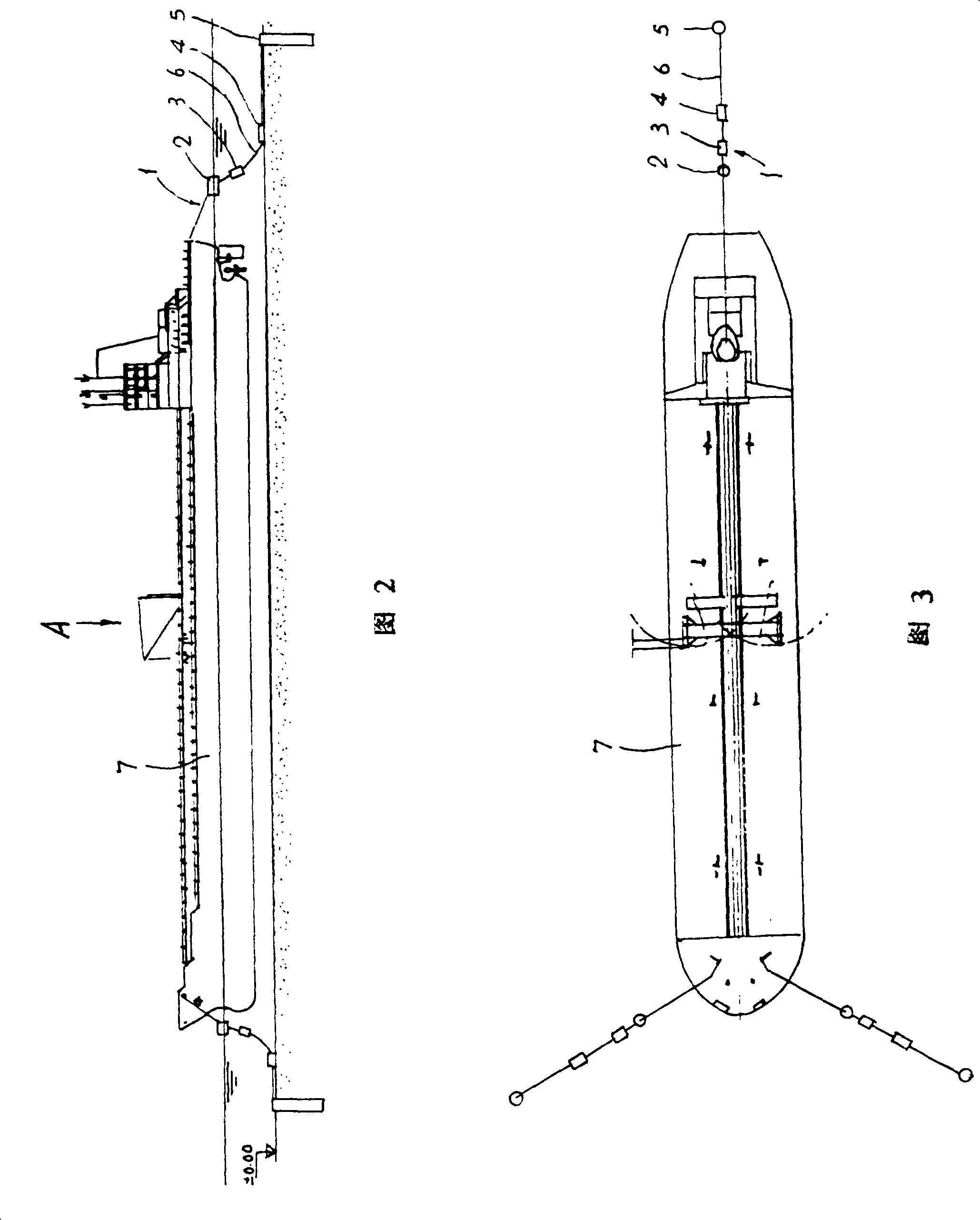 Off land loading and unloading anchoring system and anchoring method for liquid bulk cargo carrier