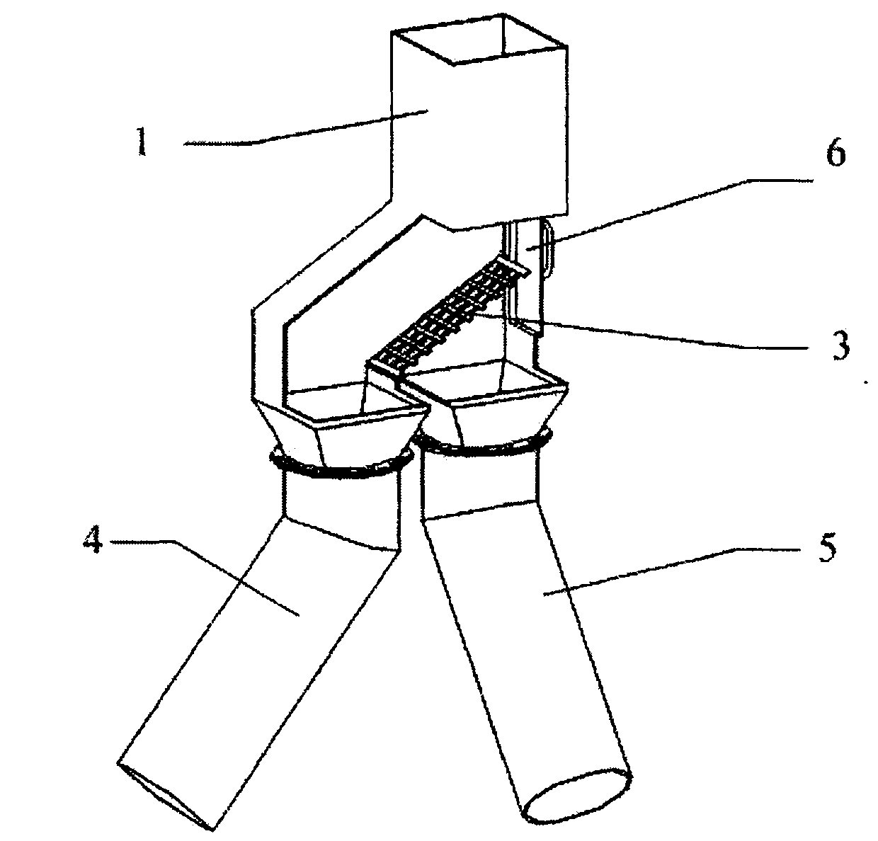 Overflowed material screening device and asphalt stirring equipment