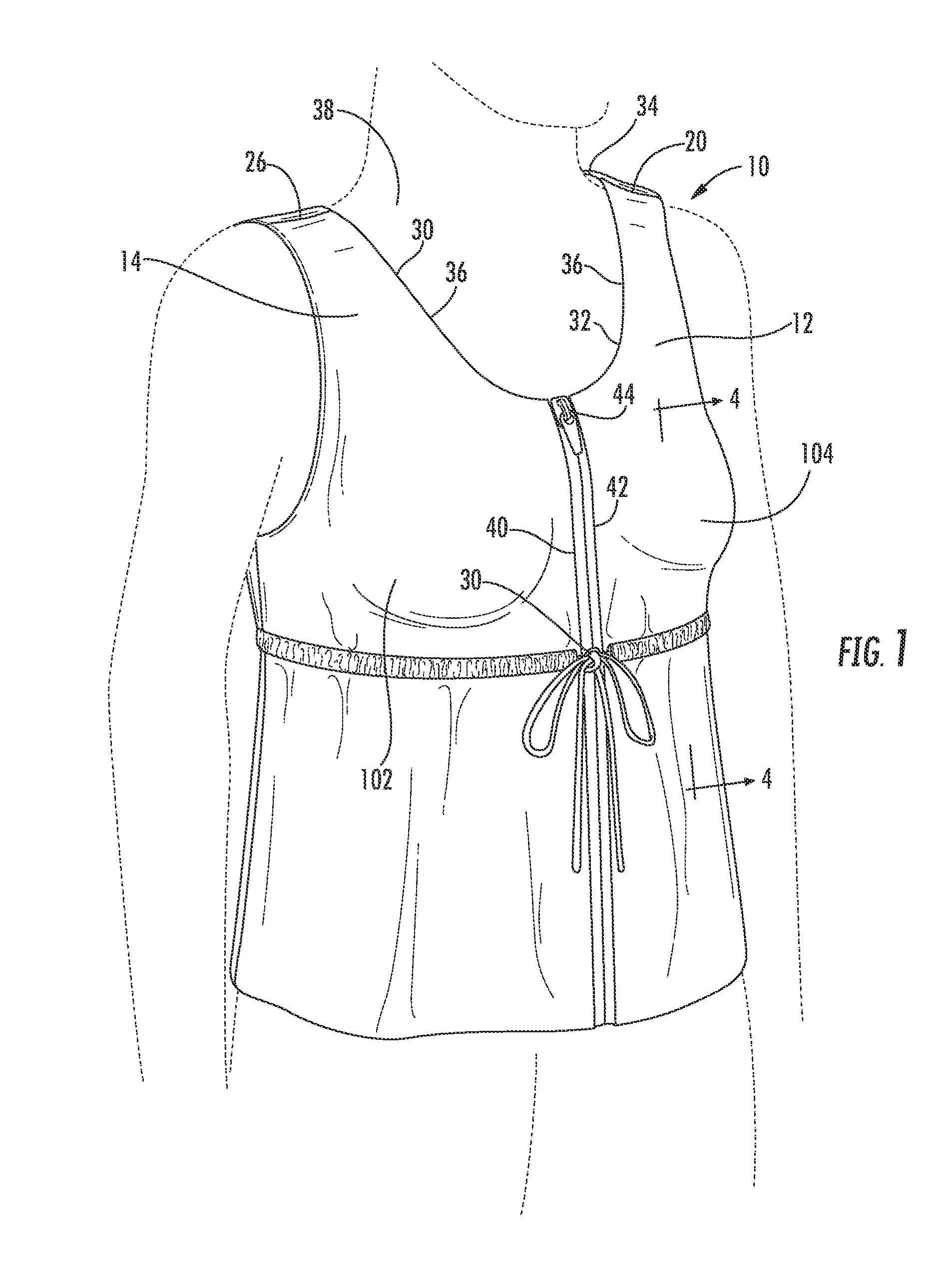 Article of clothing for surgical patients