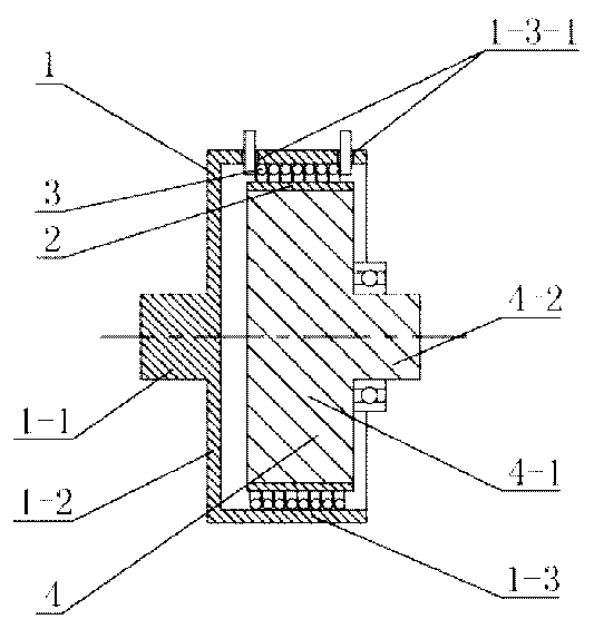 Inner-rotor rotary magnetic fluid traveling wave pump