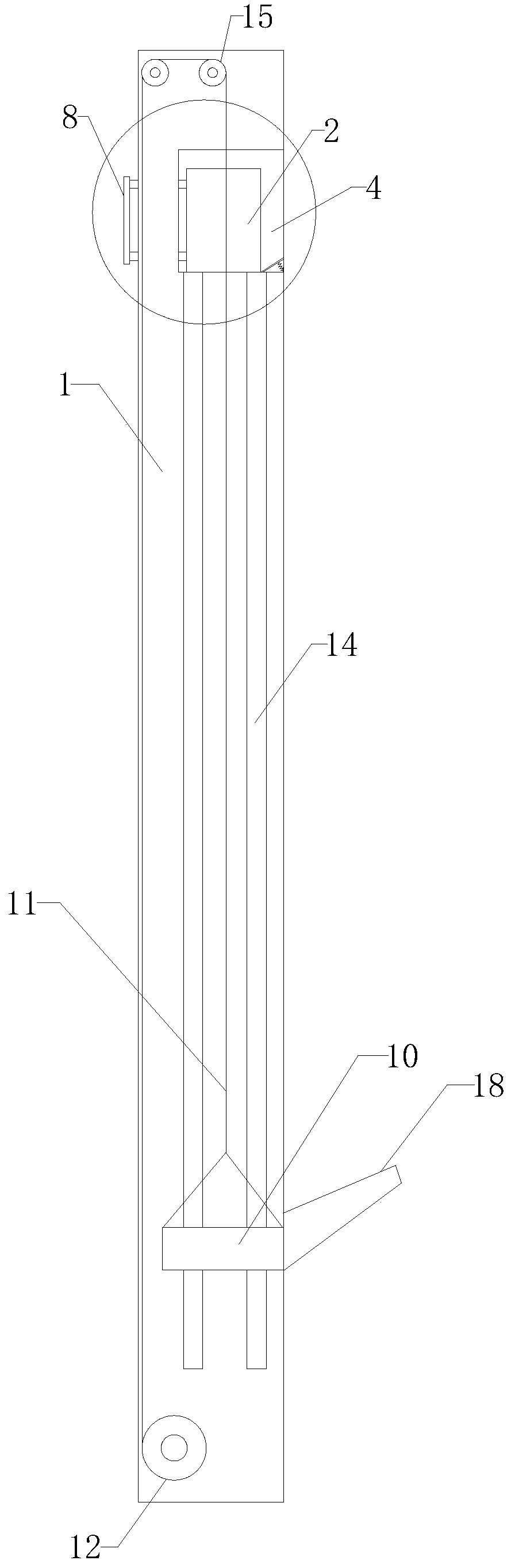 Height limiting device for roads and bridges