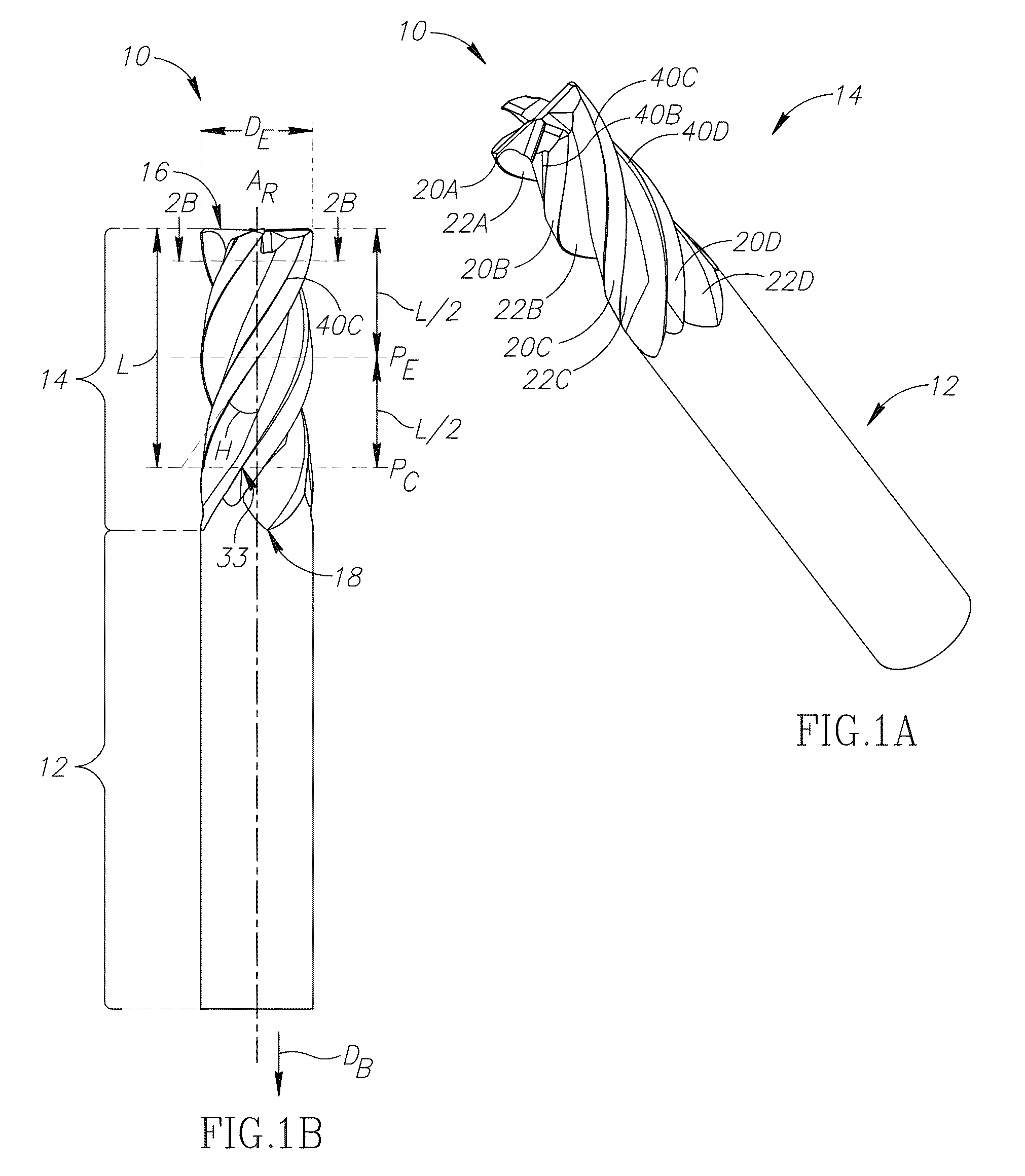 End mill having a symmetric index angle arrangement for machining titanium