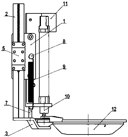 Cutting bed with cutting knife disk positioning device