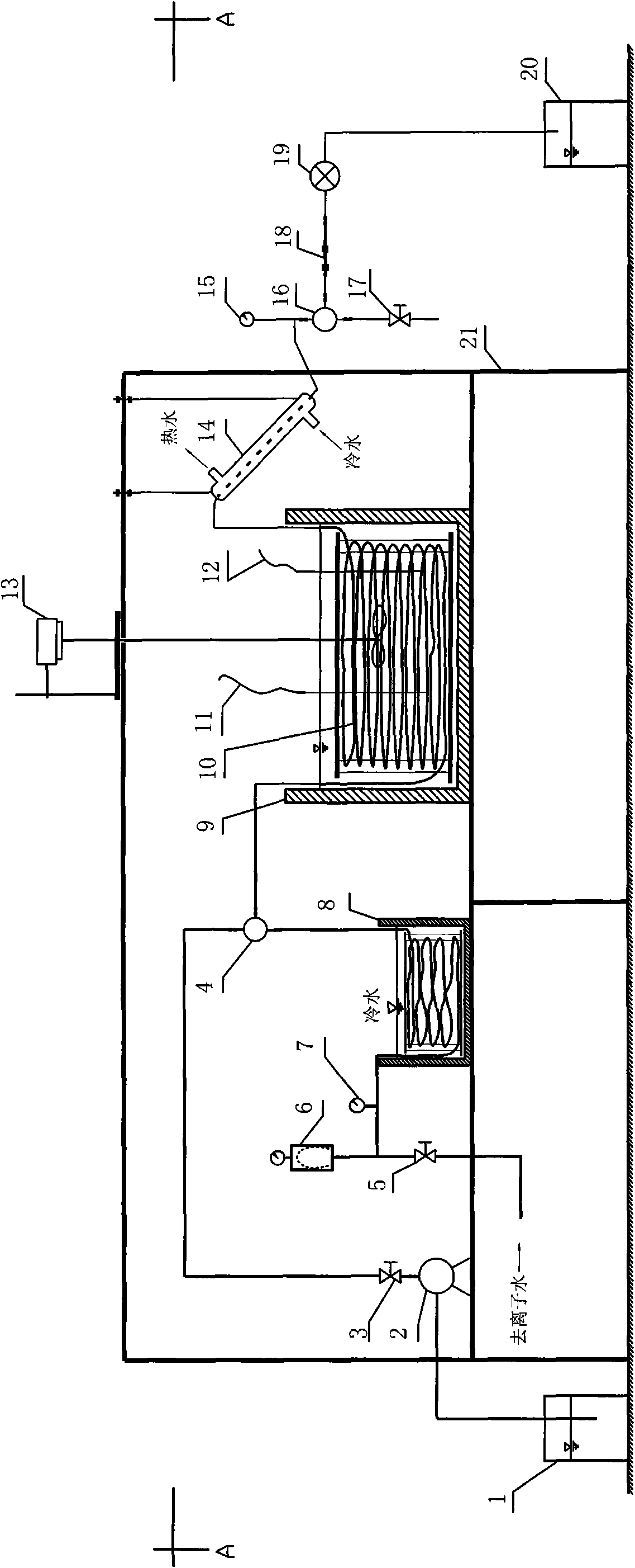 Device for continuously converting glycerine into lactic acid by using hydrothermal reaction