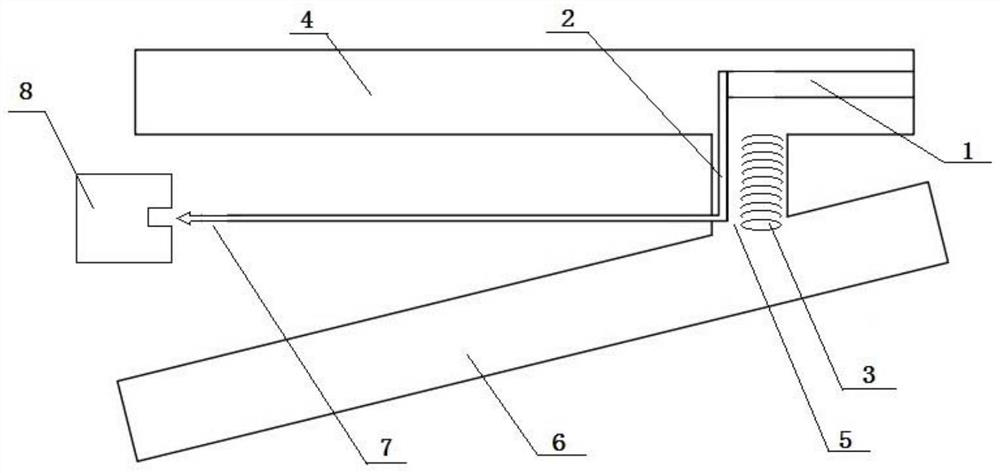 An outlet pressure plate pin-type experimental clip