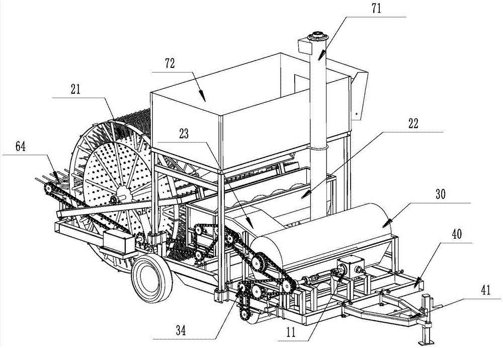 Integrated rear-mounted seed extractor