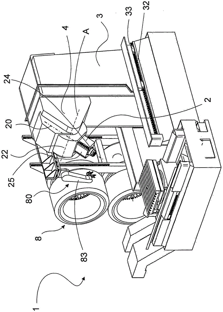 Machine design comprising a pivotable tool spindle