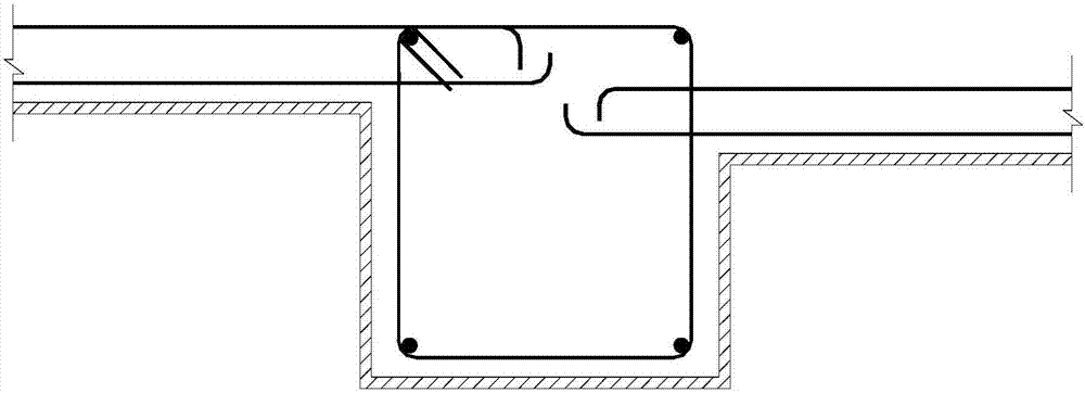 Bathroom inverse bank one-time forming template supporting method