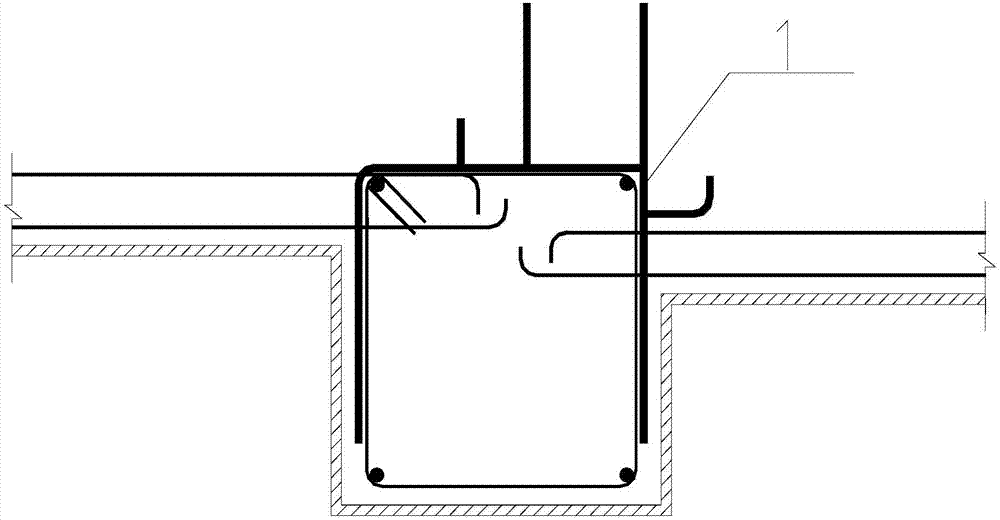 Bathroom inverse bank one-time forming template supporting method