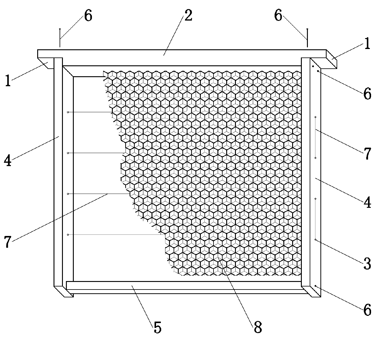 Using method of movable bee frame from which honey can be collected circularly