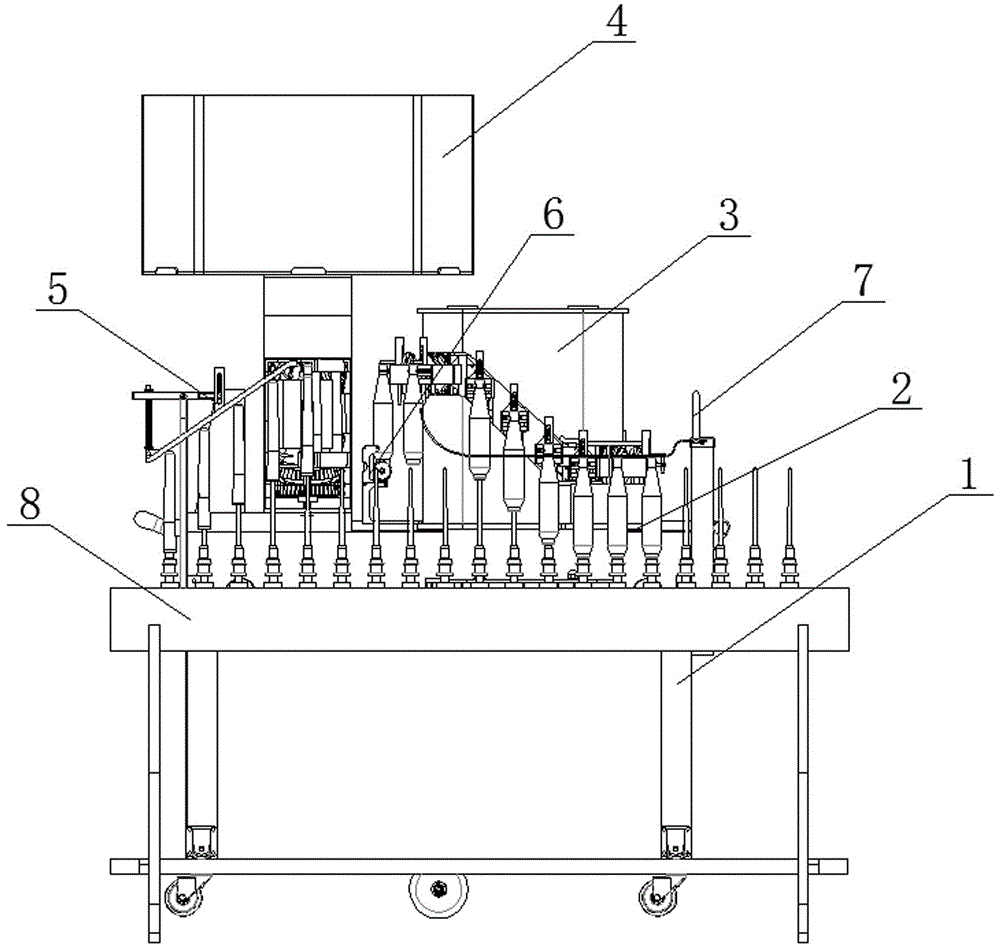 Pipe inserting executing device of fine-spinning doffing machine