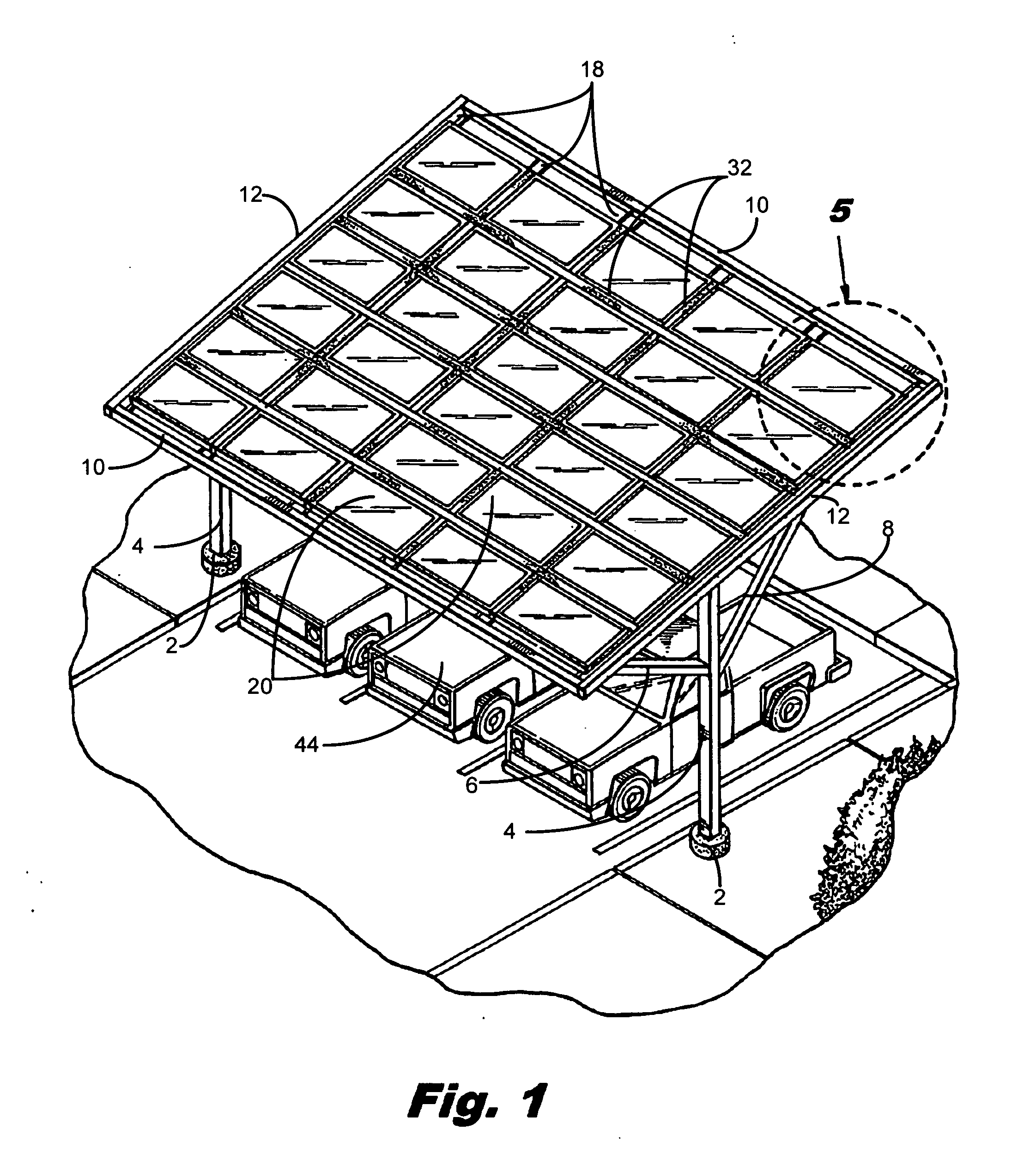Cabled matrix for cantilevered photovoltaic solar panel arrays, apparatus and deployment systems