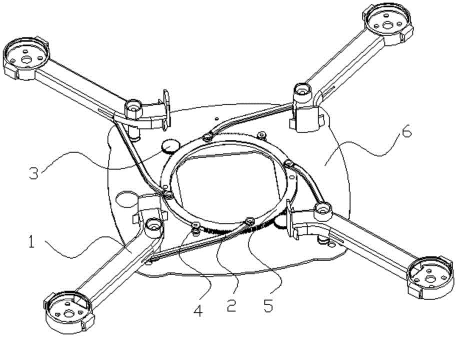 Propeller folding device for unmanned aerial vehicle