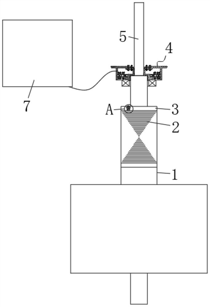 Motor rotor temperature measurement system used in field of flywheel energy storage