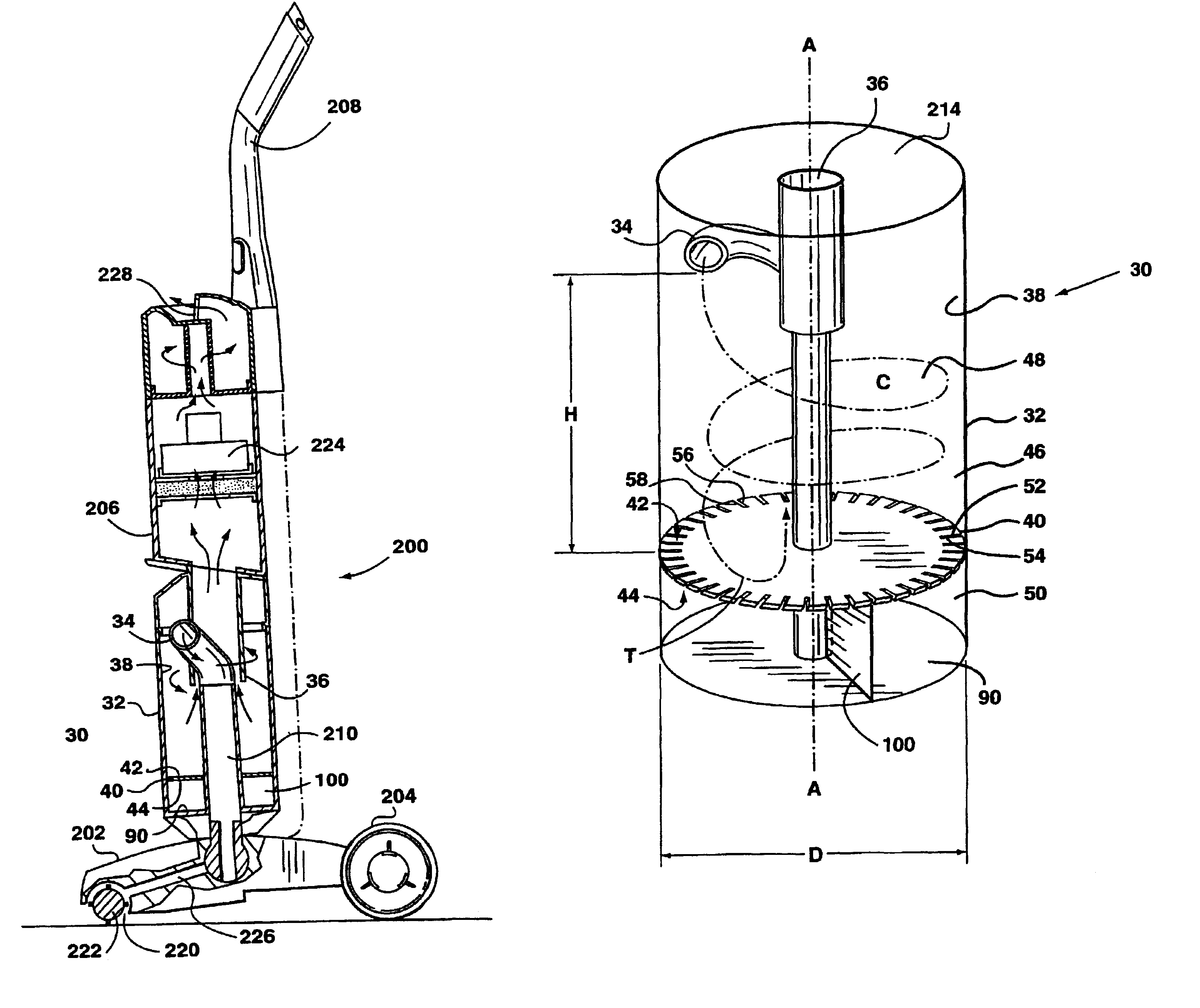 Apparatus and method for separating particles from a cyclonic fluid flow