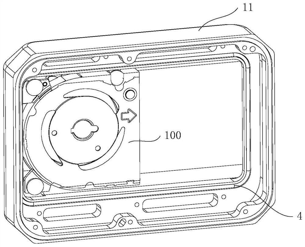 Case assembly and photographing device having same