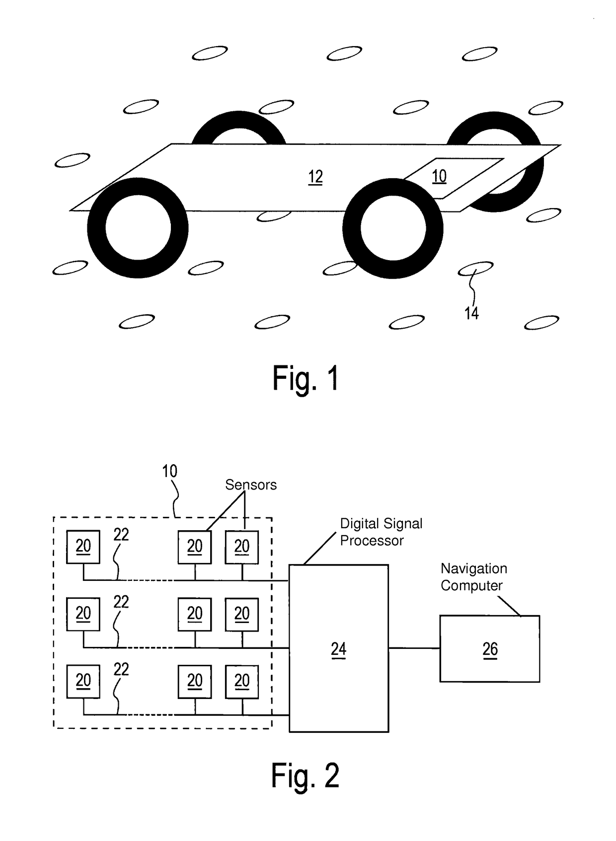 System for determining the position of a vehicle, vehicle therewith, and method therefor