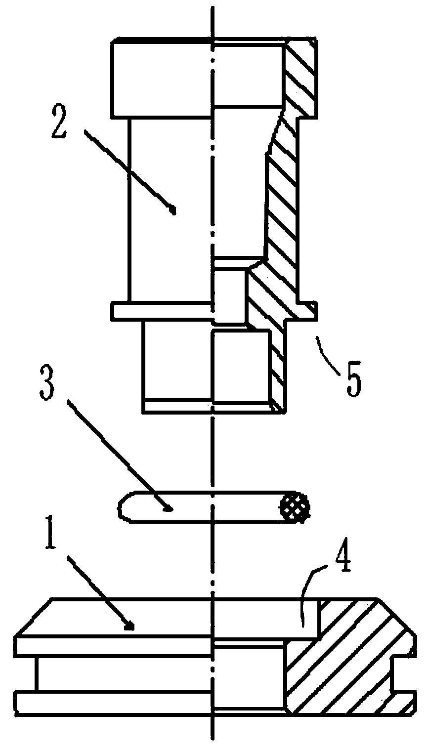 Connecting structure and method of tail seat and outer shell of high-pressure common rail high-speed electromagnet