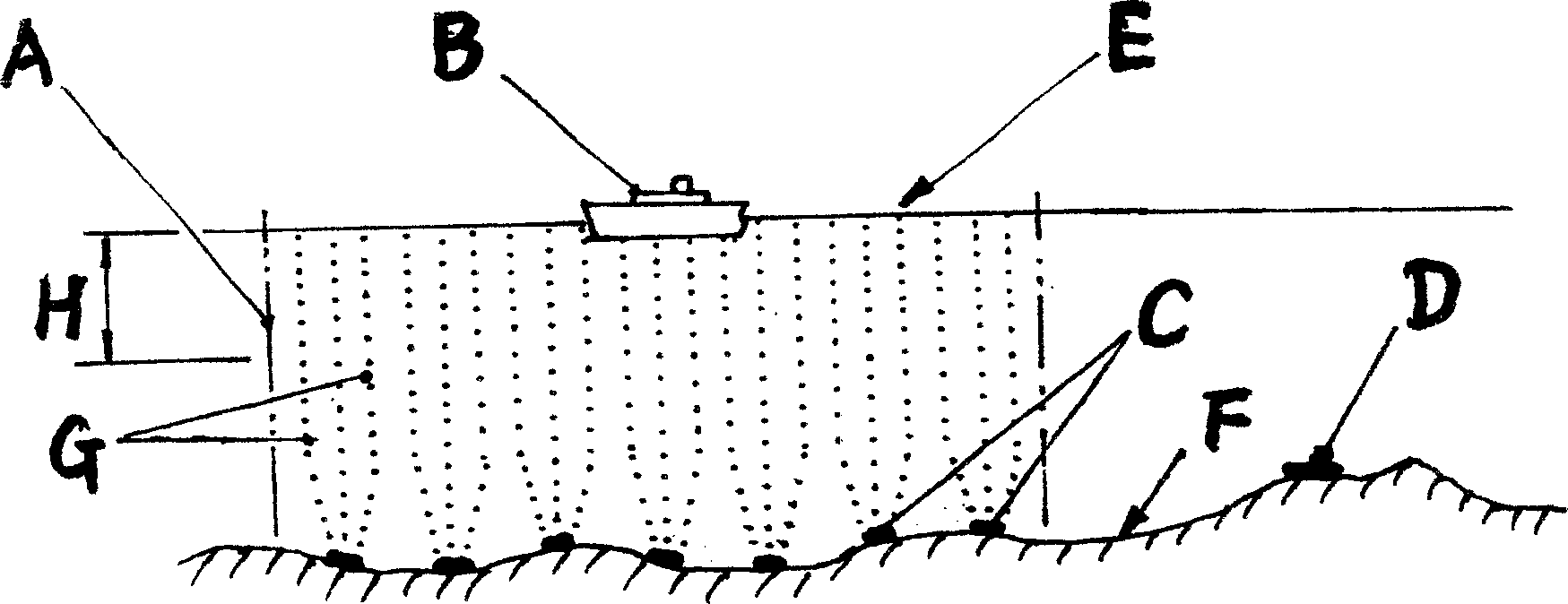 Air bubble attack method and equipment for sinking ship in intactness