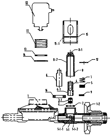 Liquid gas storage tank decompression leakage safety valve and using method thereof