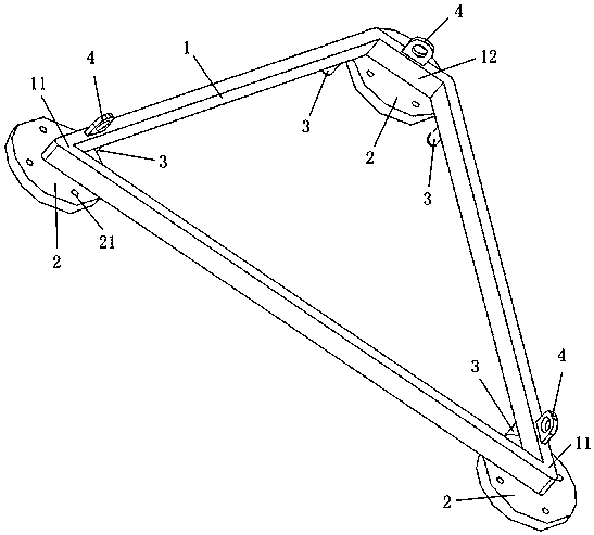 Welding tooling for pantograph mounting seat assembly welding and pantograph mounting seat welding method