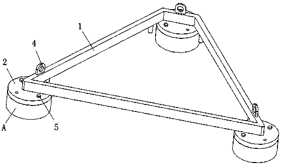 Welding tooling for pantograph mounting seat assembly welding and pantograph mounting seat welding method