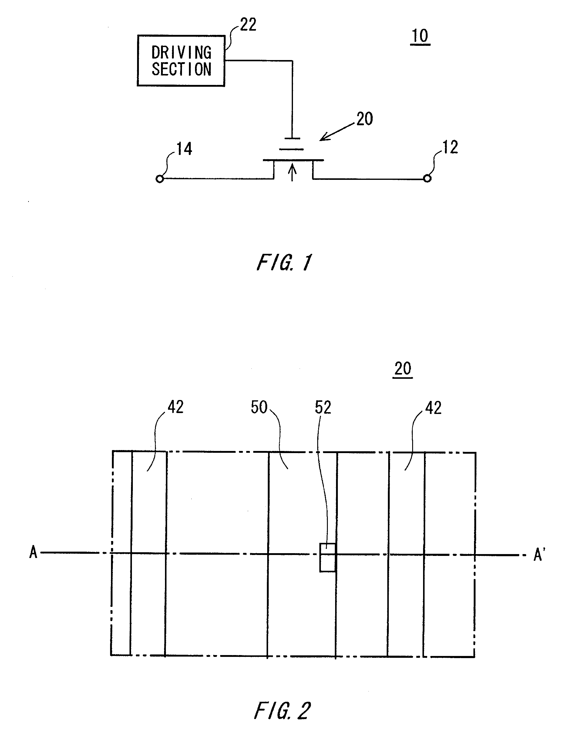 Switching device and testing apparatus