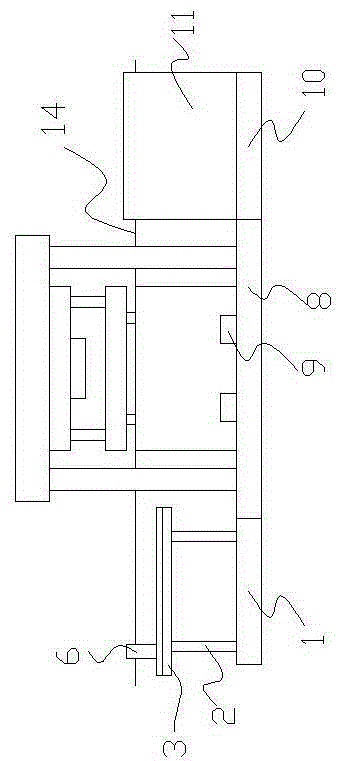 Automatic feeding and receiving LED support injection molding device
