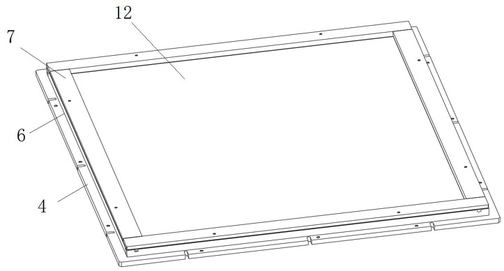 Screen lighting device and test equipment