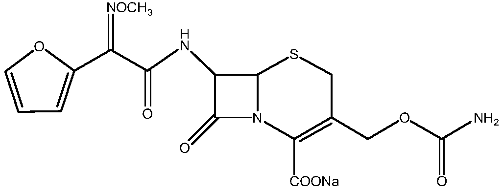 Cefuroxime sodium synthesizing method