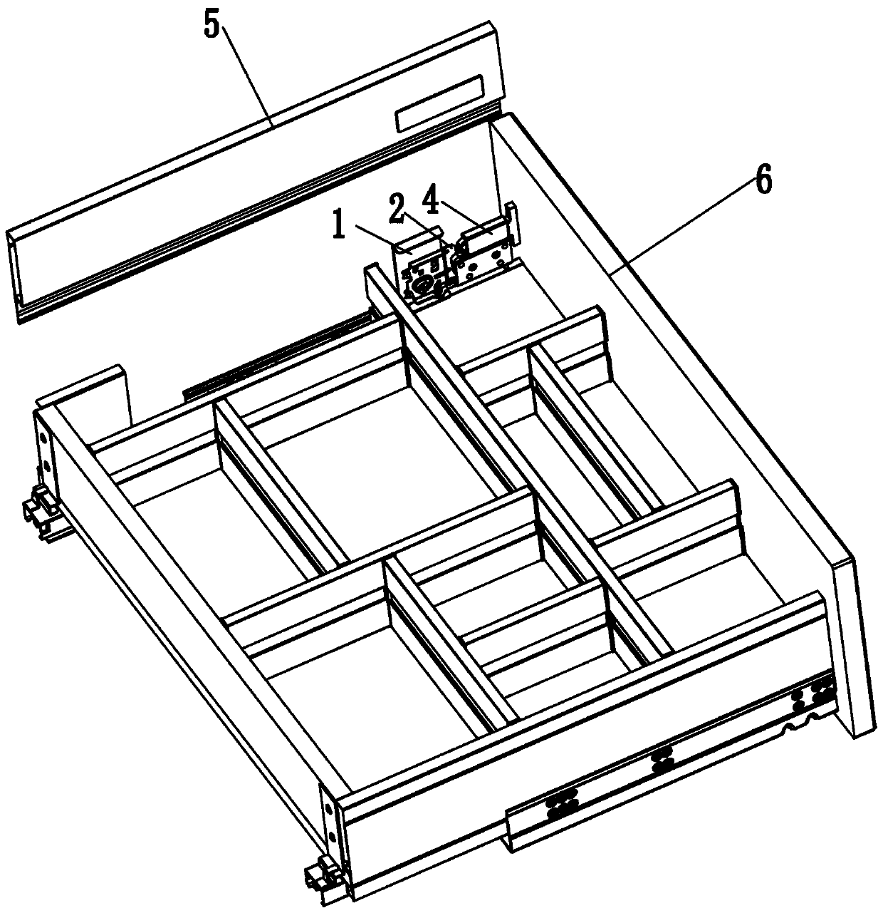 Connection structure between drawer side panels and panels