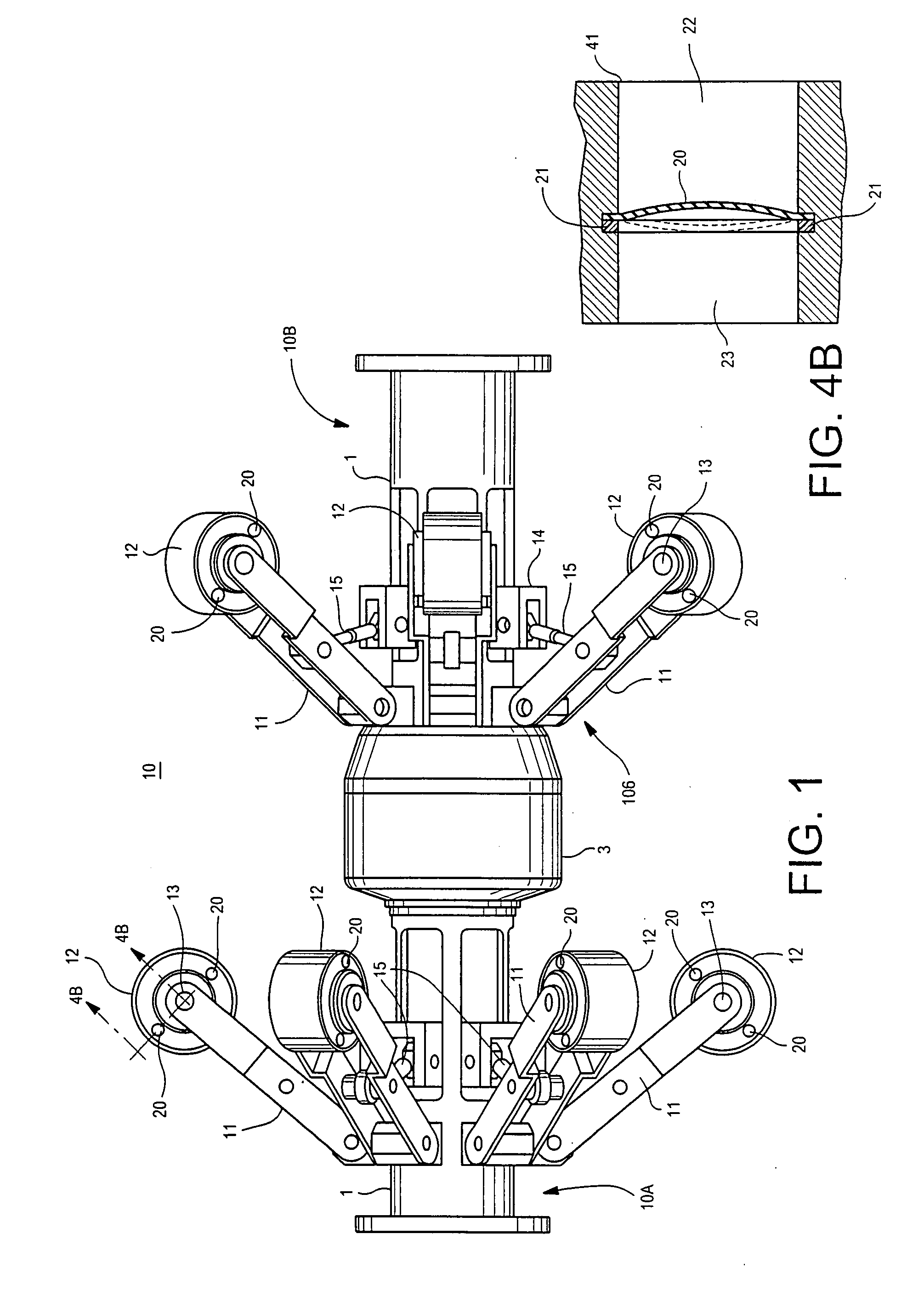 Pressure-balanced electric motor wheel drive for a pipeline tractor