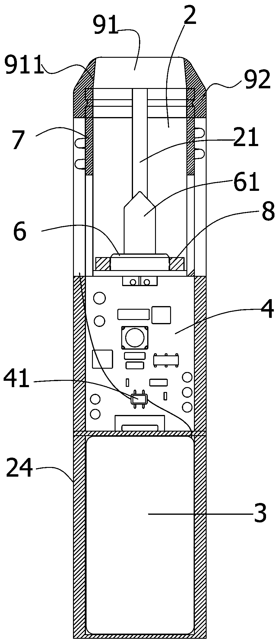Heating non-combustion electronic cigarette appliance with smoke cartridge capable of automatically popping up