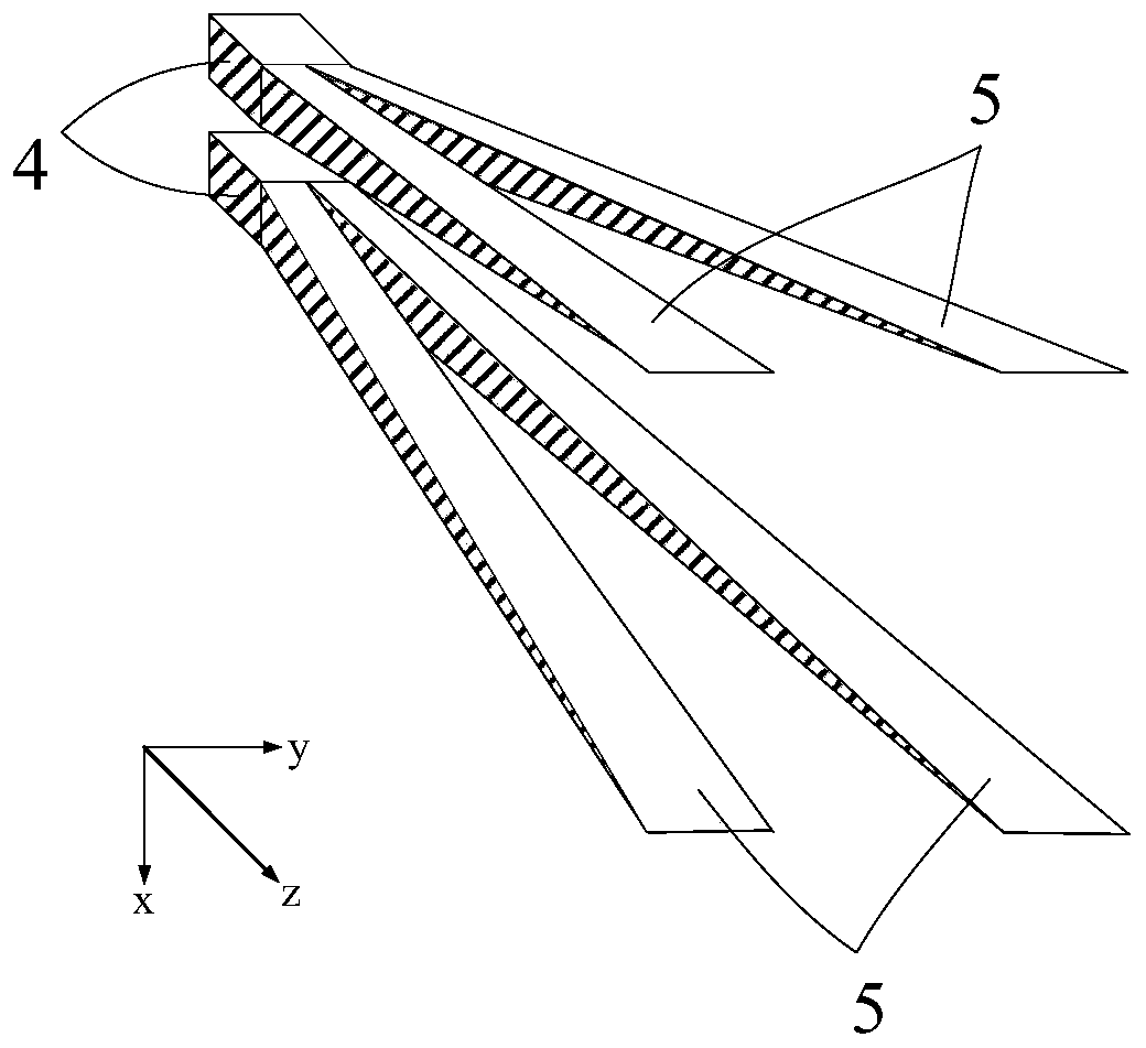 Four-ridge pyramidal horn antenna