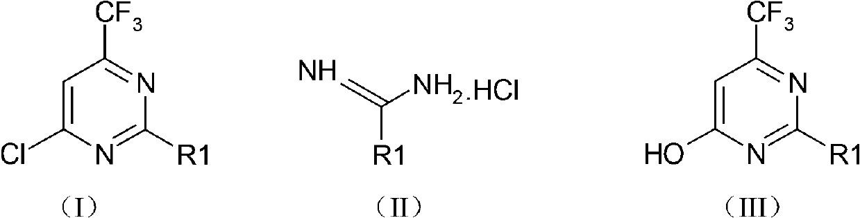 Preparation method of 4-chloro-6-trifluoromethylpyrimidine type compound