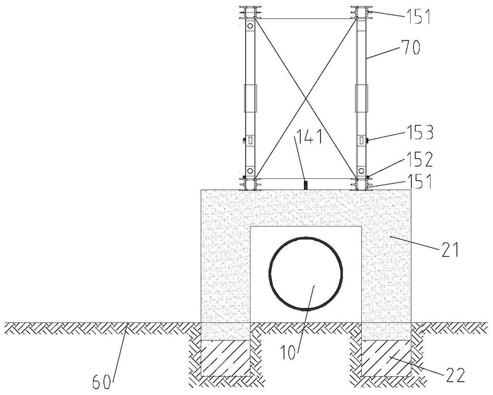 Large-span water supply pipeline support system and its construction method