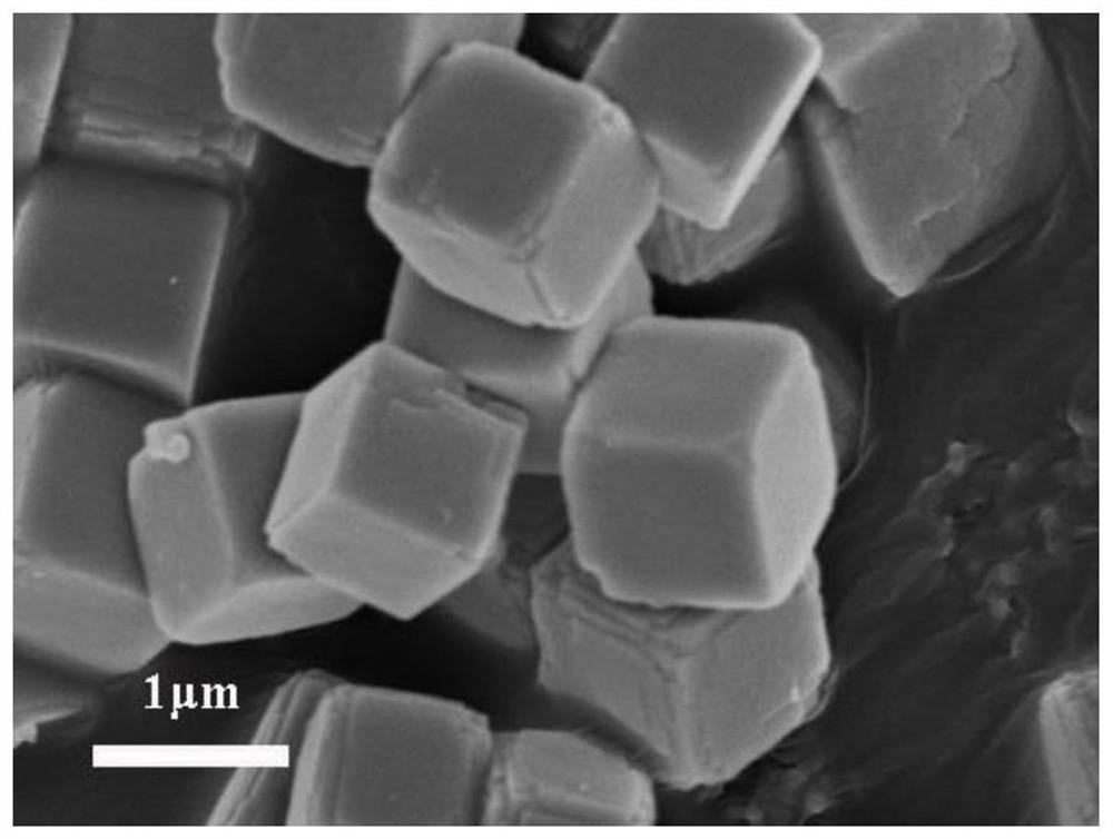 Tin-manganese stannate-nitrogen carbon composite material with hollow cubic structure as well as preparation method and application thereof