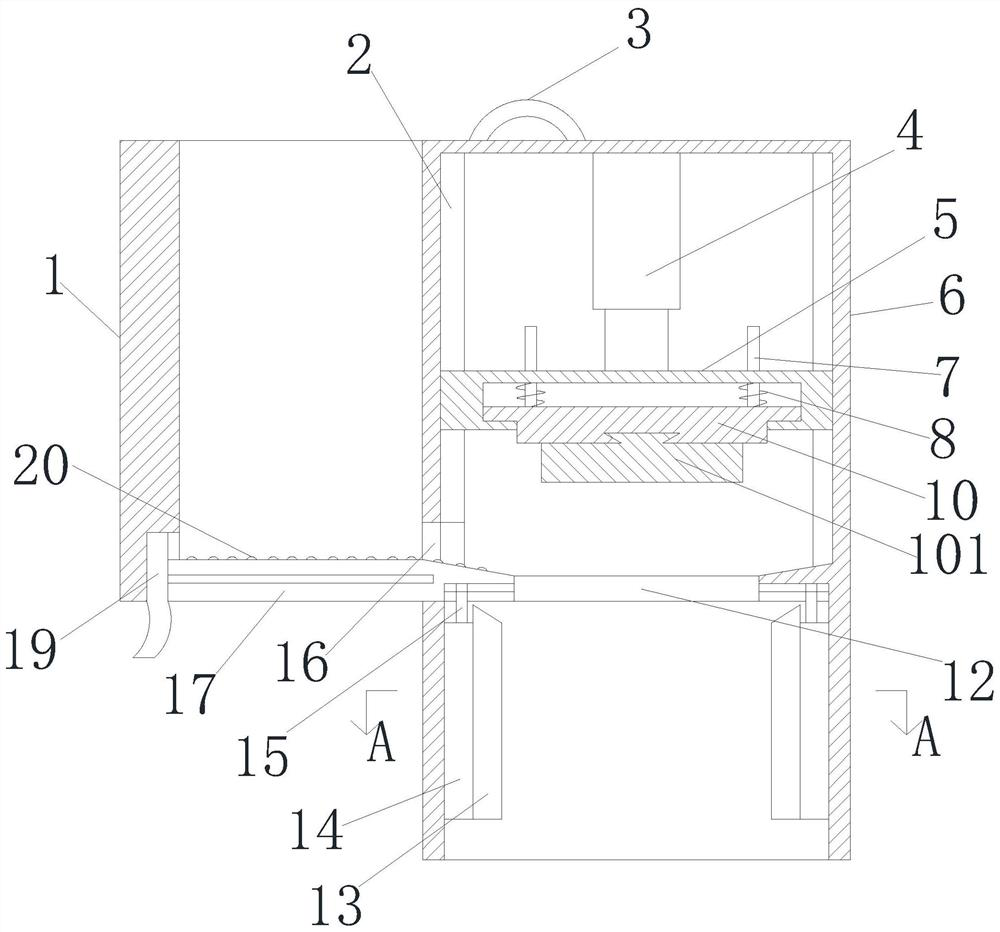 A wine box top cover installation device