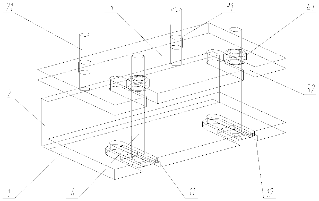 Transposed conductor self-adhesion test clamping device