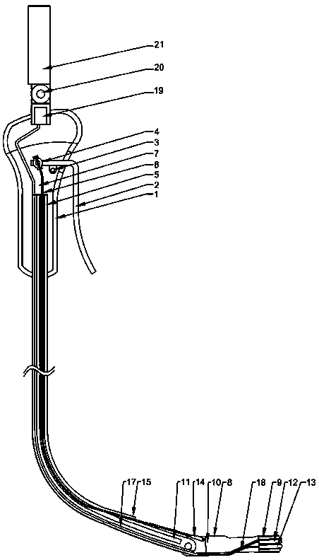 Laryngoscope with adjustable visible tube core
