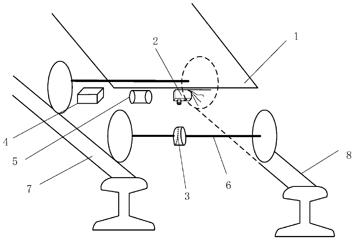 Image-based device and method for railway vehicle running direction recognition and axle speed measurement