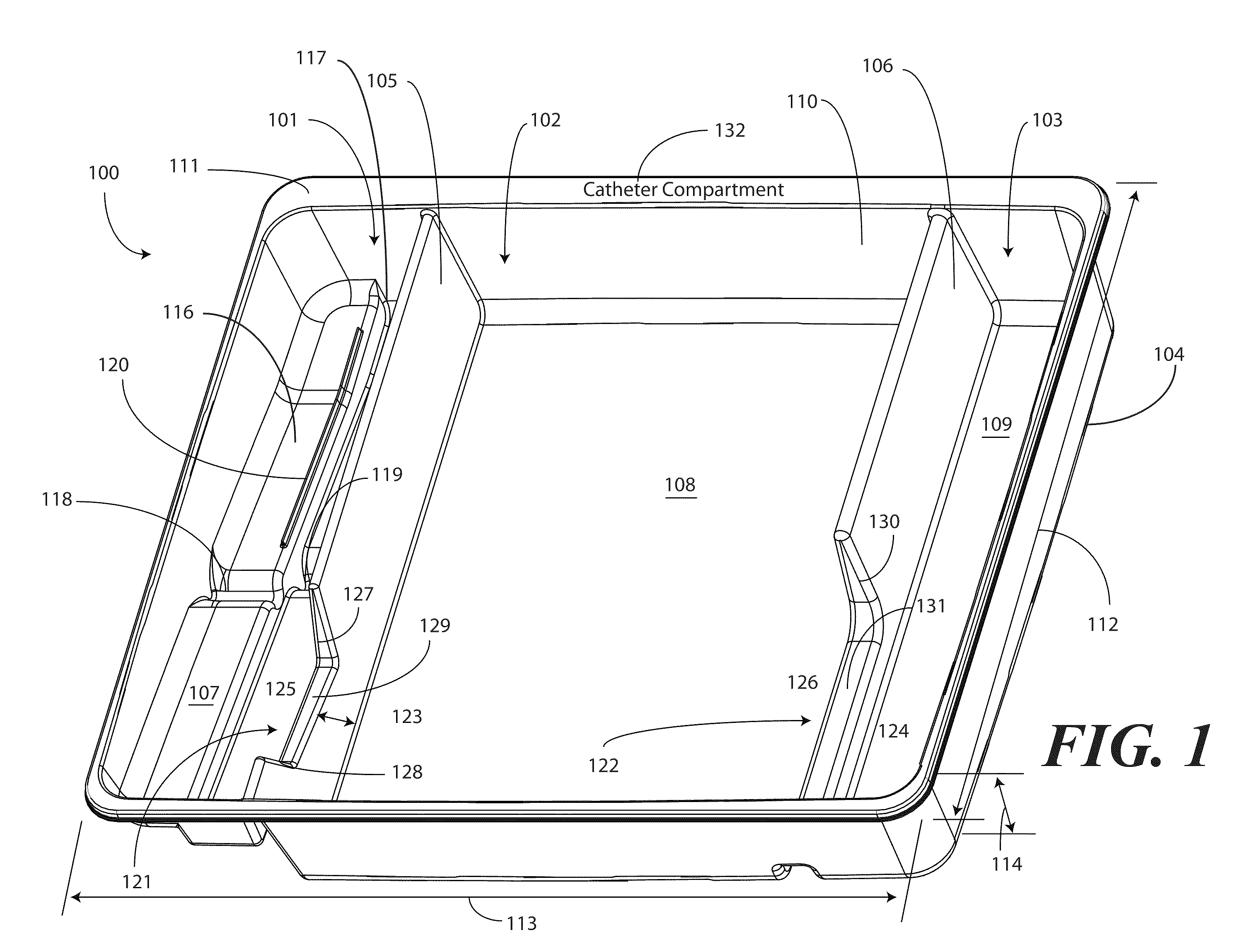 Catheter Tray, Packaging System, and Associated Methods