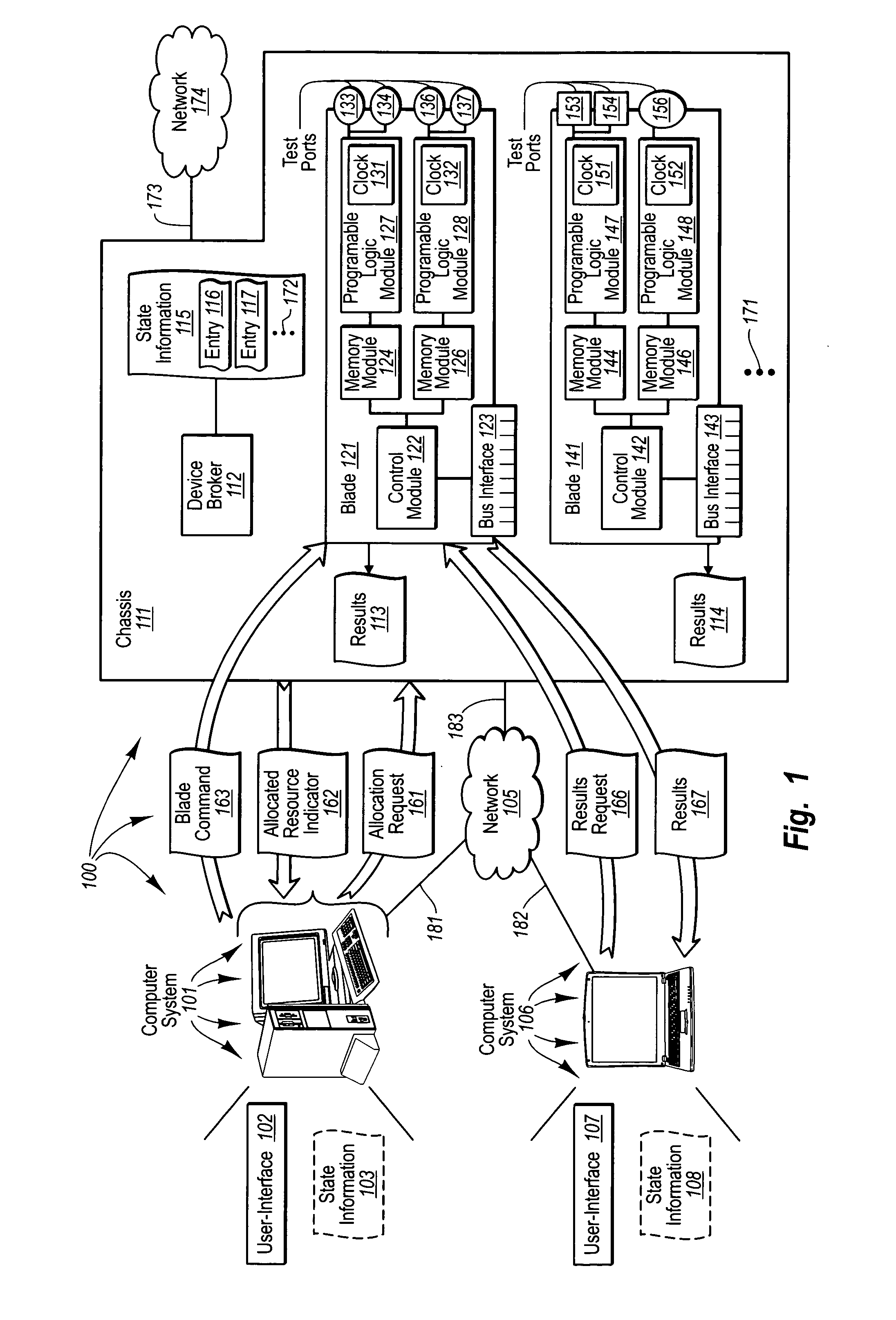 Accessing results of network diagnostic functions in a distributed system