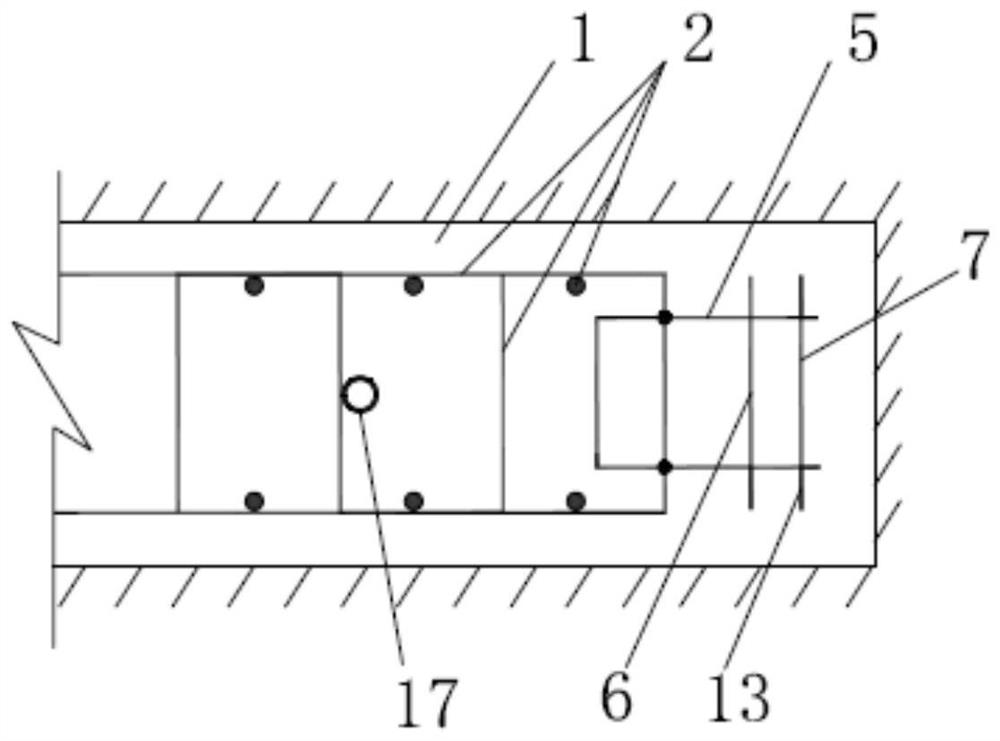 Underground cast-in-place continuous wall construction method and connecting structure thereof