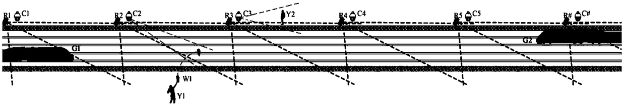 Railway line foreign substance detection method and system based on radar and image analysis