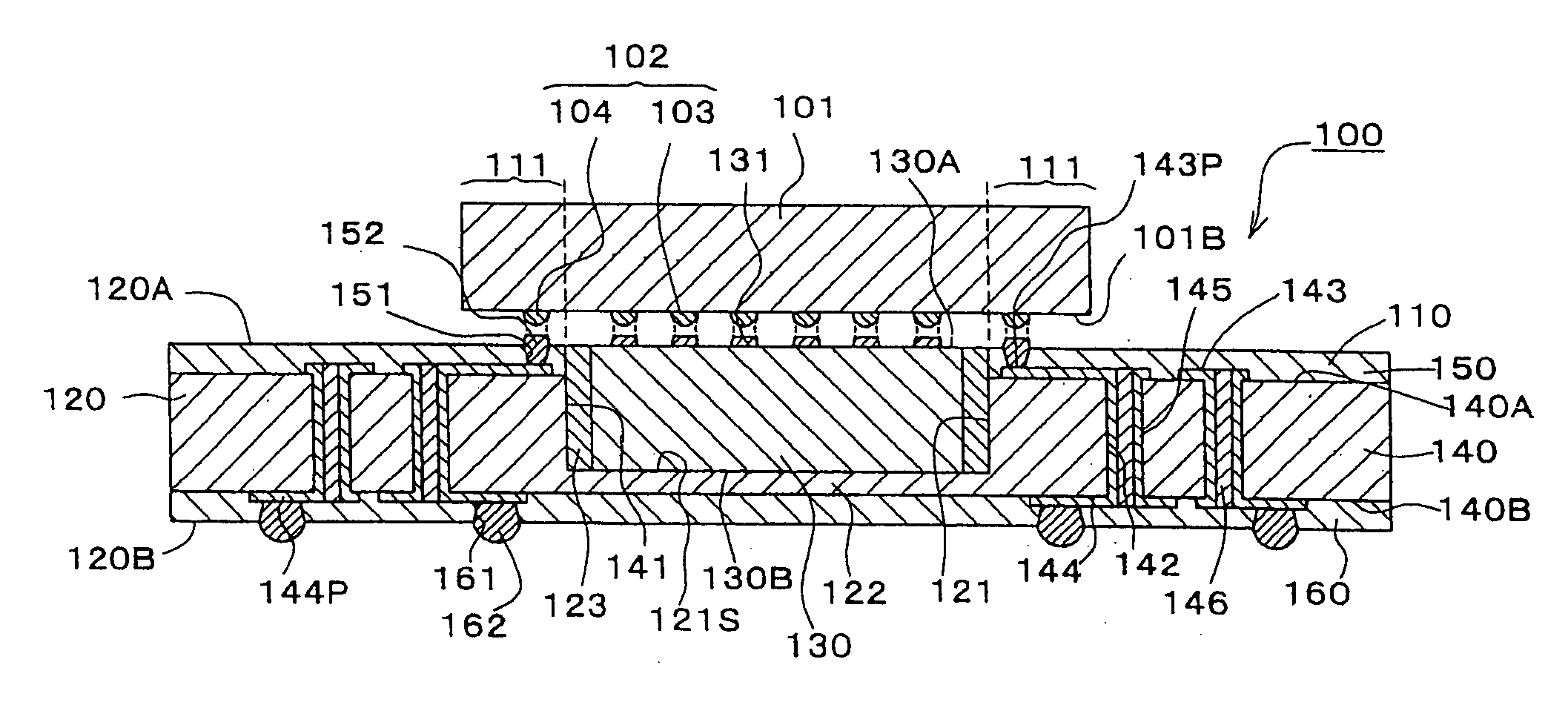 Capacitor-built-in-type printed wiring substrate printed wiring substrate, and capacitor