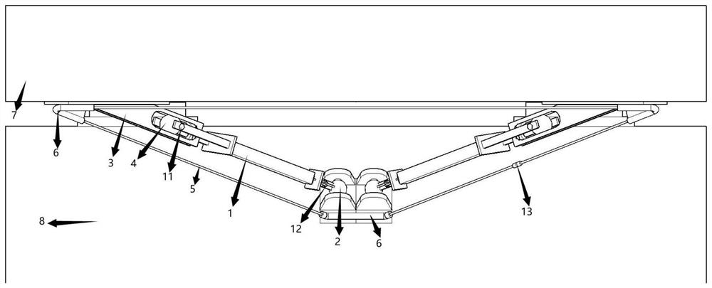 Combined multi-level three-way seismic bridge limit device based on brb technology