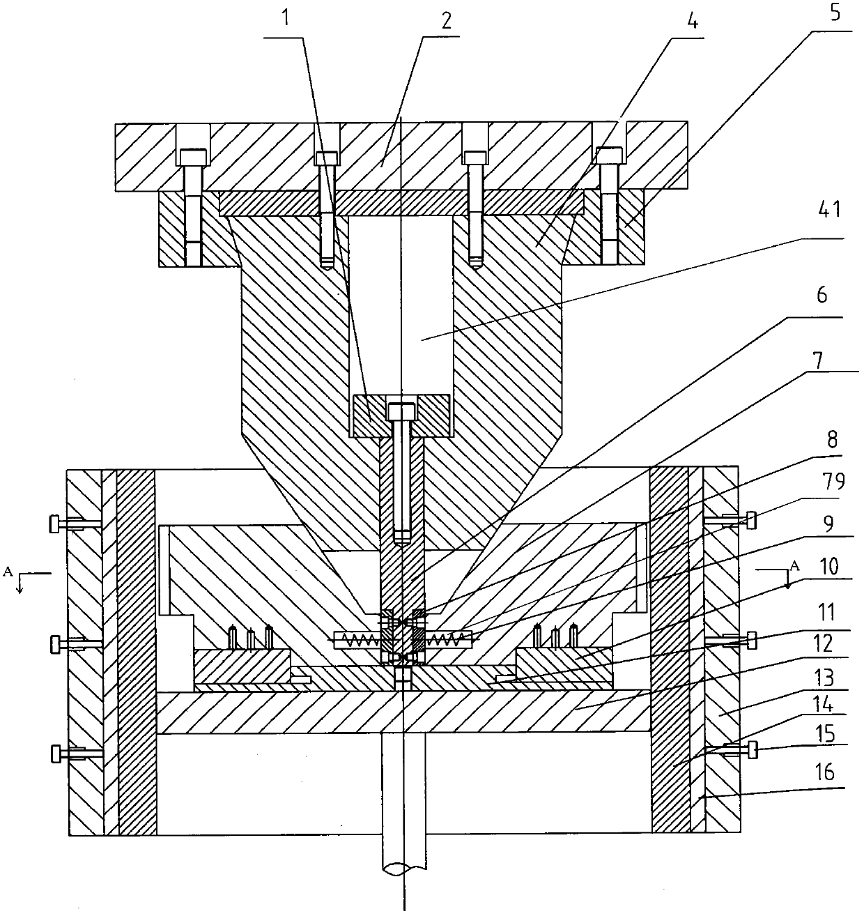 Extrusion forming method for magnesium alloy housing type component ring ribs