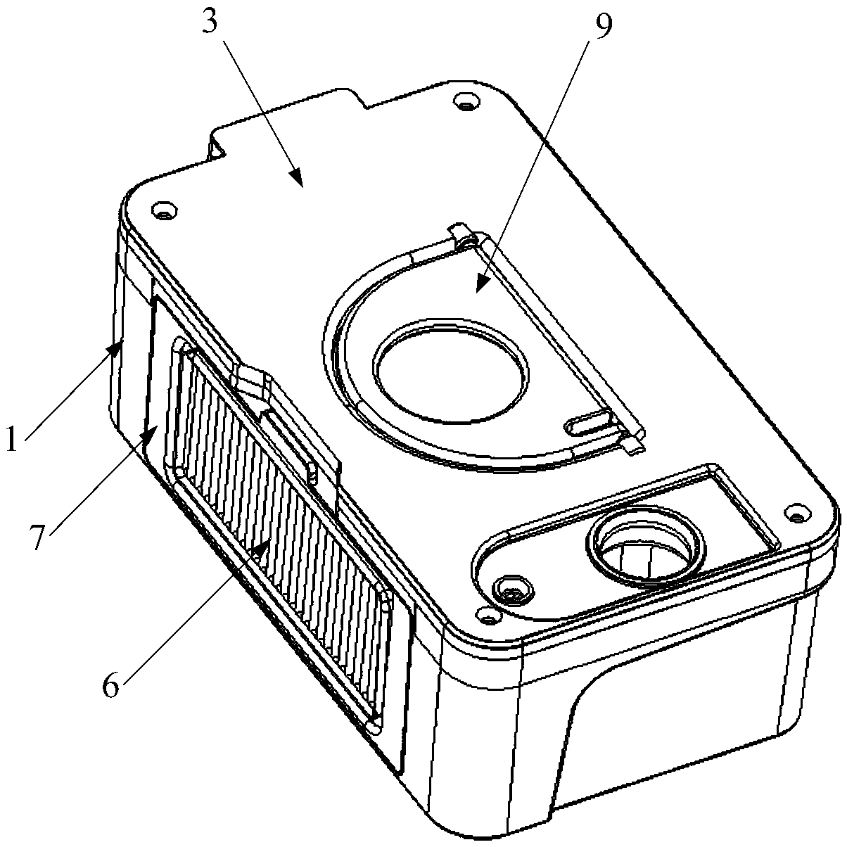 Floor sweeping robot and integrated water tank dust box thereof